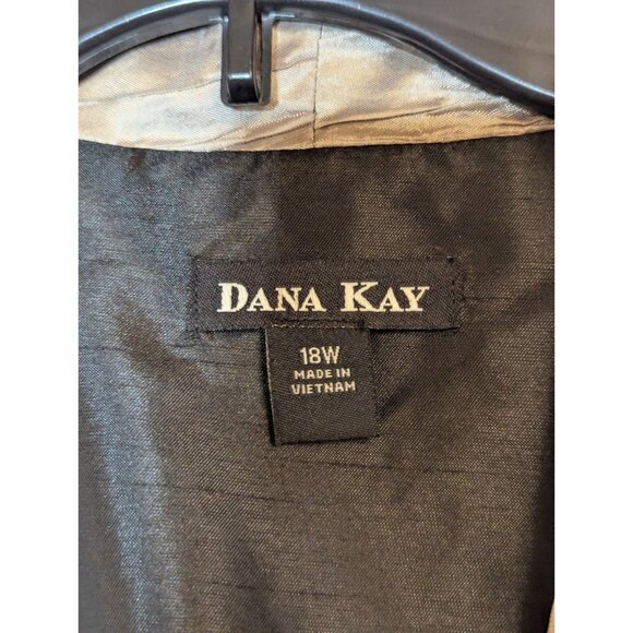 Dana Kay Black & Gold Tiered Dress With Jacket Plus Size 18W Elegant Formal Outf - Picture 4 of 8